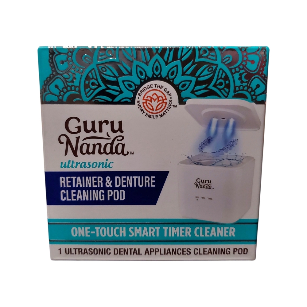Guru Nanda Dental Pod Ultrasonic Cleaner With UV Light For Retainers Dentures